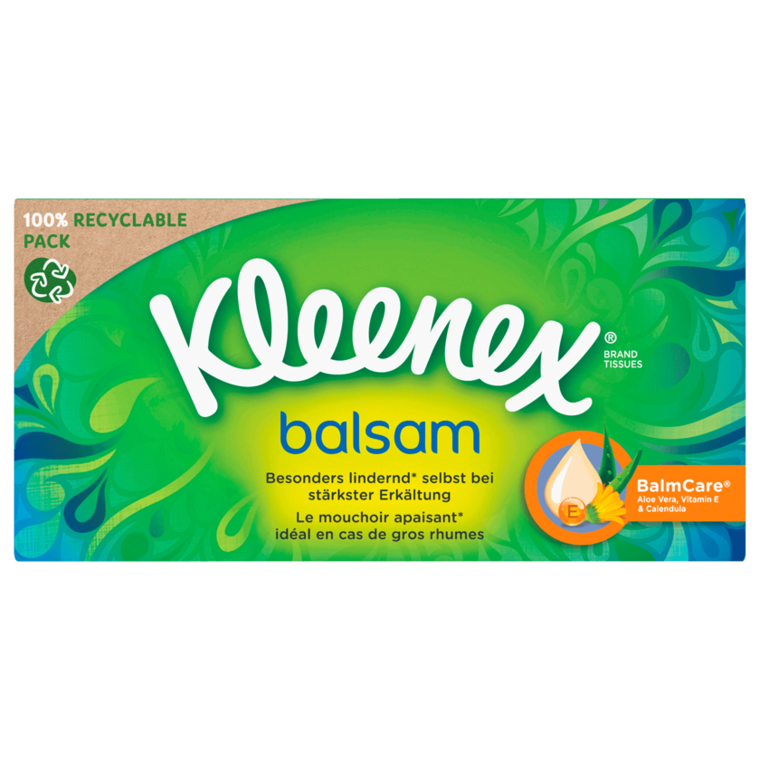 Kleenex Taschentücher Balsam Box 60 Stück
